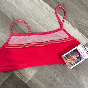 TYR Girls Athletic Swim Top Size 16 – Red Mesh Panel Adjustable Straps